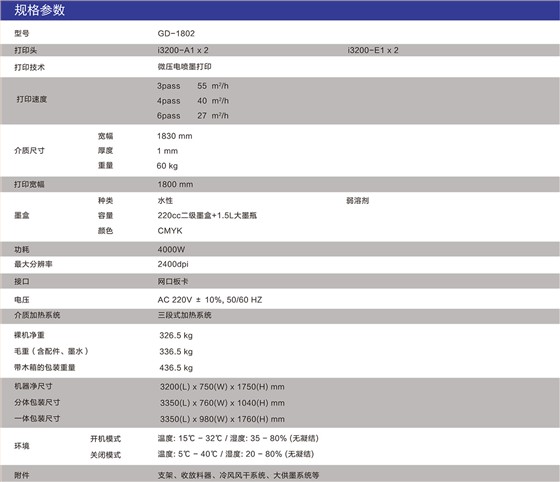 弱溶剂/水性广告写真机