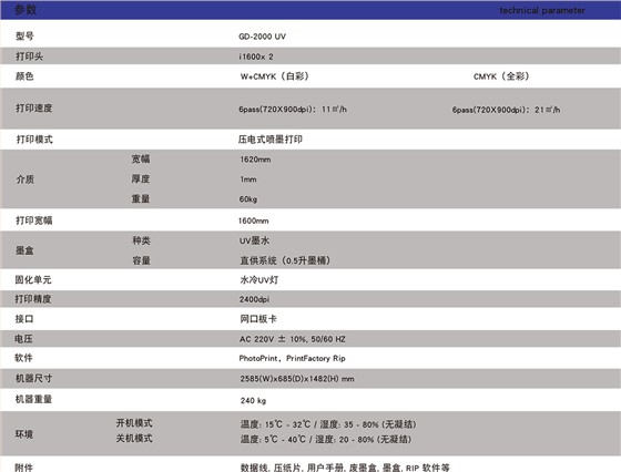 全彩/白彩UV专用打印机